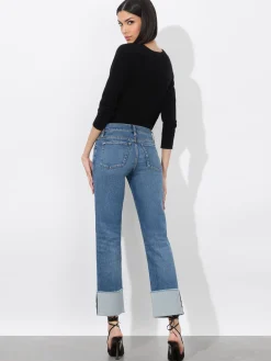 Alice and Olivia ABILENE CUFFED JEAN
