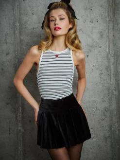 Alice and Olivia ALLEN EMBROIDERED TANK TOP