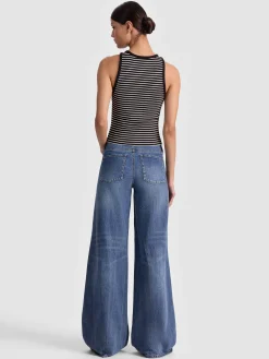 Alice and Olivia ALLEN EMBROIDERED TANK TOP