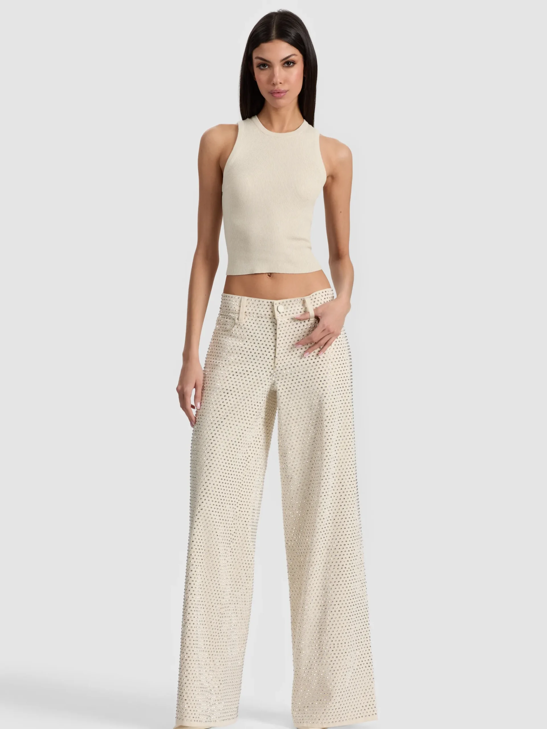 Alice and Olivia AMAZING EMBELLISHED JEAN