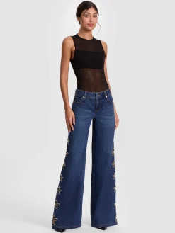 Alice and Olivia AMAZING EMBELLISHED JEAN
