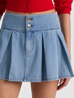 Alice and Olivia AMY DENIM MINI SKIRT