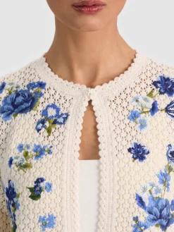 Alice and Olivia ANDERSON CROCHET CARDIGAN