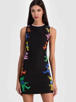 Alice and Olivia A+O X GRATEFUL DEAD CLYDE MINI DRESS