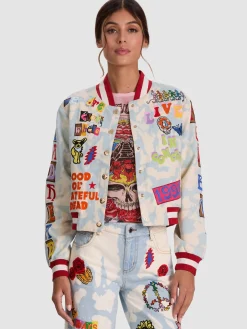 Alice and Olivia A+O X GRATEFUL DEAD KERI DENIM JACKET