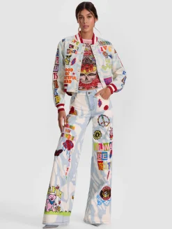 Alice and Olivia A+O X GRATEFUL DEAD KERI DENIM JACKET