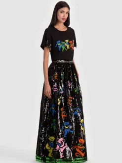 Alice and Olivia A+O X GRATEFUL DEAD TINA BALLGOWN SKIRT