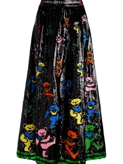 Alice and Olivia A+O X GRATEFUL DEAD TINA BALLGOWN SKIRT