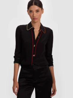 Alice and Olivia A+O X GRATEFUL DEAD WILLA BLOUSE