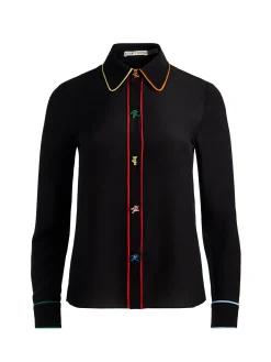 Alice and Olivia A+O X GRATEFUL DEAD WILLA BLOUSE