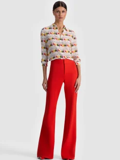 Alice and Olivia A+O X GRETCHEN ROEHRS WILLA SILK BLOUSE