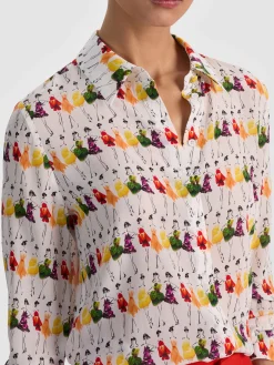 Alice and Olivia A+O X GRETCHEN ROEHRS WILLA SILK BLOUSE