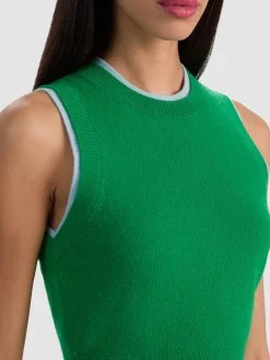 Alice and Olivia ARACELI TWO TONE CASHMERE TANK