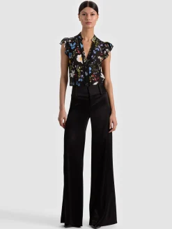 Alice and Olivia ARLETTE SILK BLOUSE