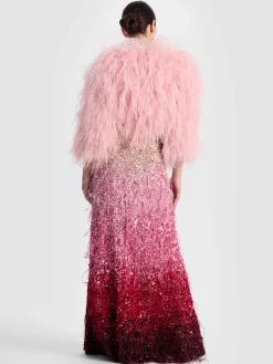 Alice and Olivia ASHTON FEATHERED SKIRT