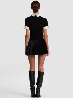 Alice and Olivia ASTER COLLARED PULLOVER