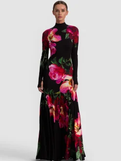 Alice and Olivia AUGUSTA OPEN BACK MAXI DRESS