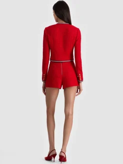 Alice and Olivia AVALON SHRUNKEN TWEED JACKET