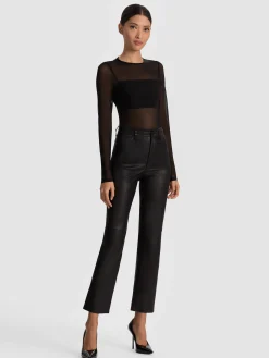 Alice and Olivia BANDEAU LONG SLEEVE BODYSUIT