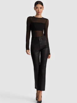 Alice and Olivia BANDEAU LONG SLEEVE BODYSUIT