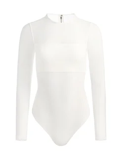 Alice and Olivia BANDEAU LONG SLEEVE BODYSUIT