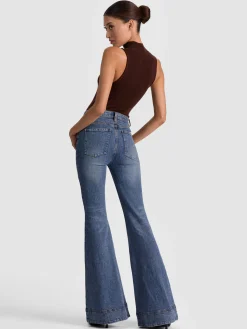 Alice and Olivia BEAUTIFUL EMBROIDERED JEAN