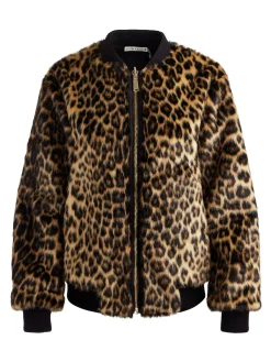 Alice and Olivia BECKY REVERSIBLE FAUX FUR BOMBER JACKET