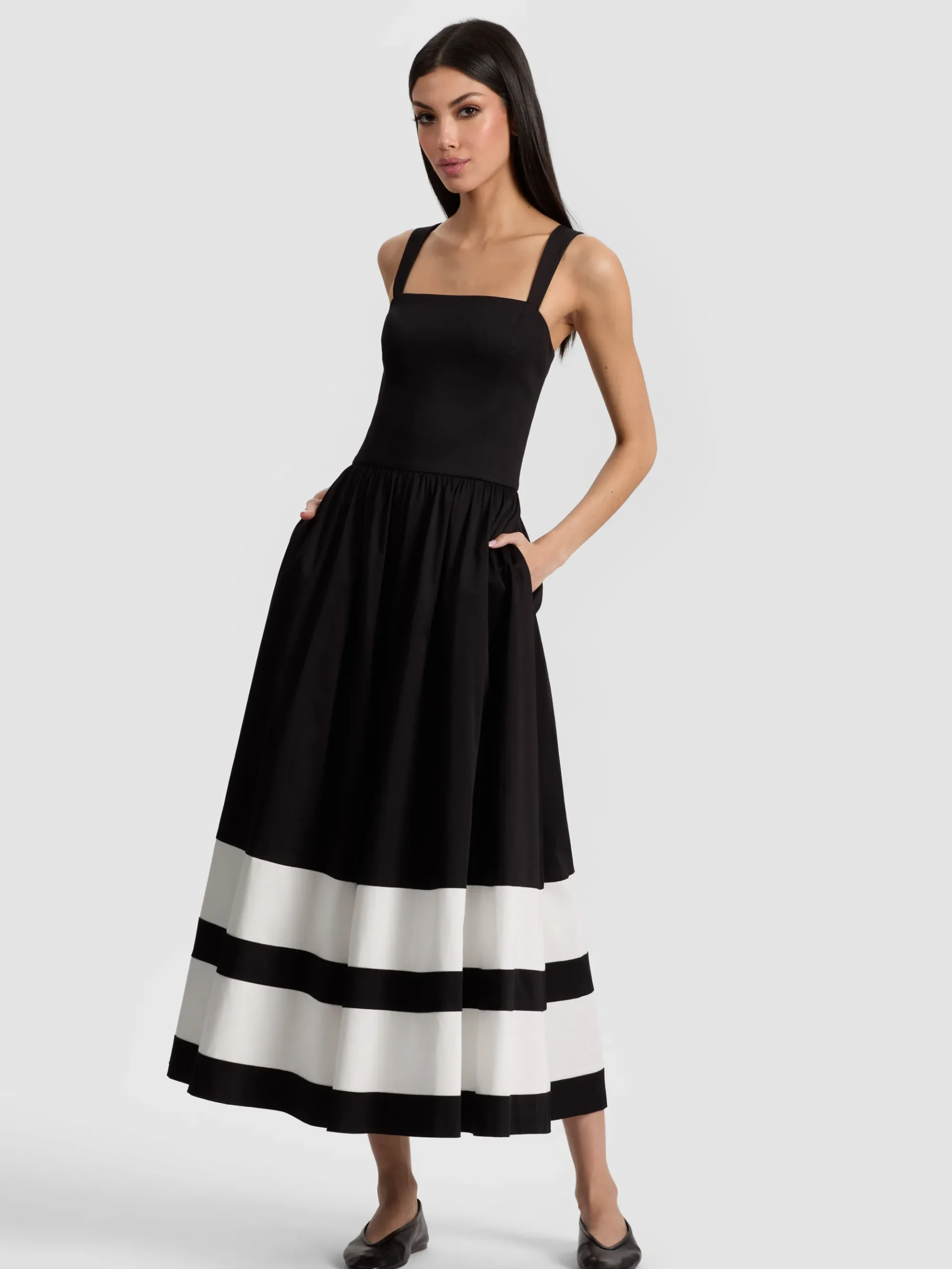 Alice and Olivia BELDEN COLORBLOCK JUMPSUIT