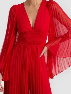 Alice and Olivia BENNET PLEATED JUMPSUIT
