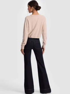 Alice and Olivia BERNETTA CROPPED CASHMERE PULLOVER