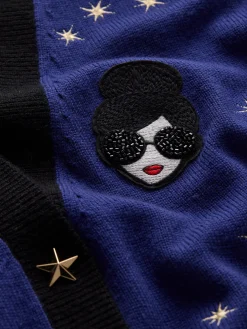 Alice and Olivia BRADFORD CELESTIAL STACEFACE CARDIGAN