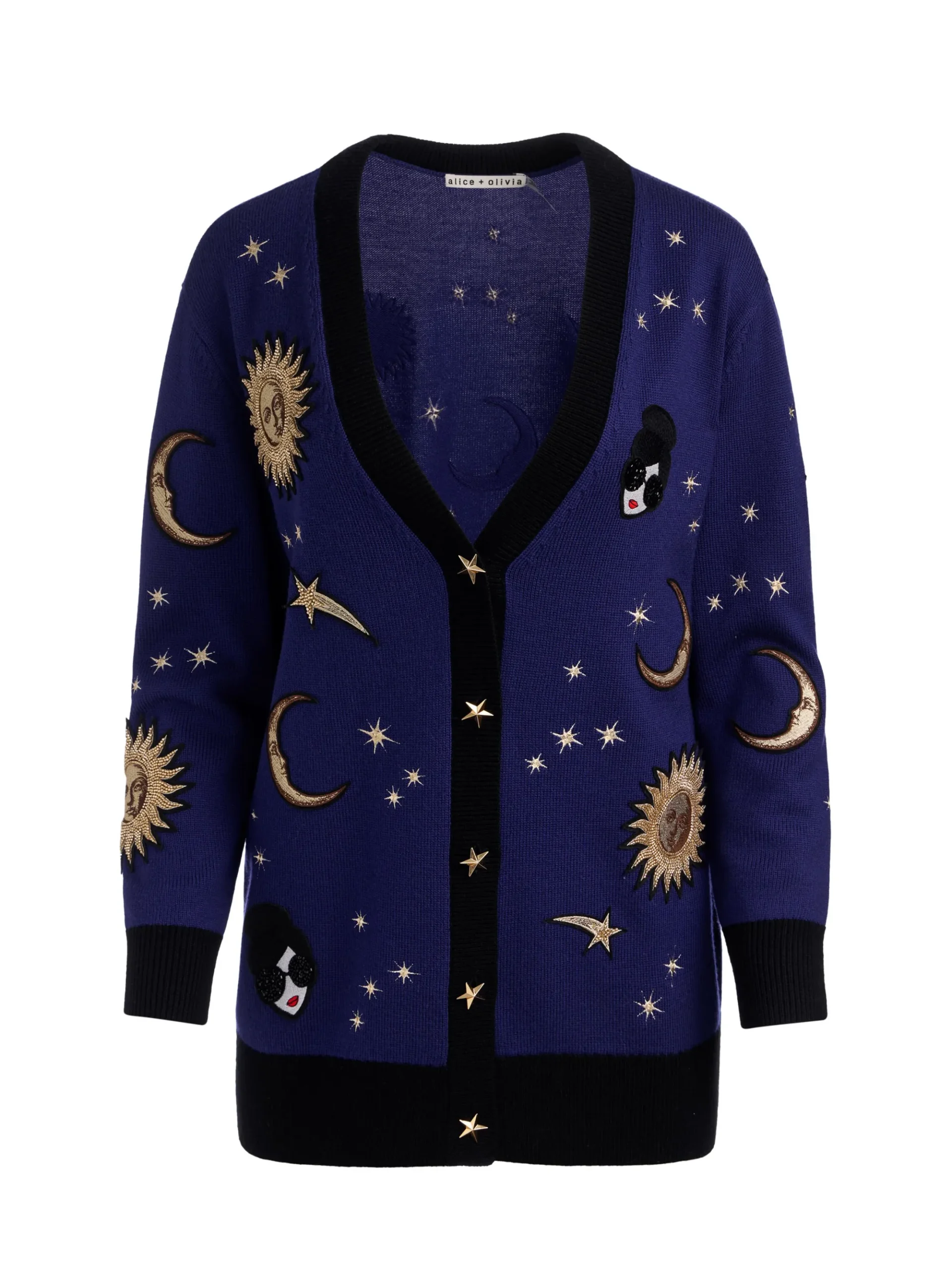 Alice and Olivia BRADFORD CELESTIAL STACEFACE CARDIGAN
