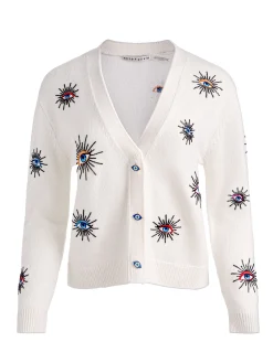Alice and Olivia BRADLEY SHORT EMBELLISHED CARDIGAN