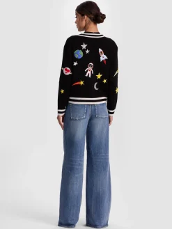 Alice and Olivia BRADLEY SPACE STACEFACE CARDIGAN