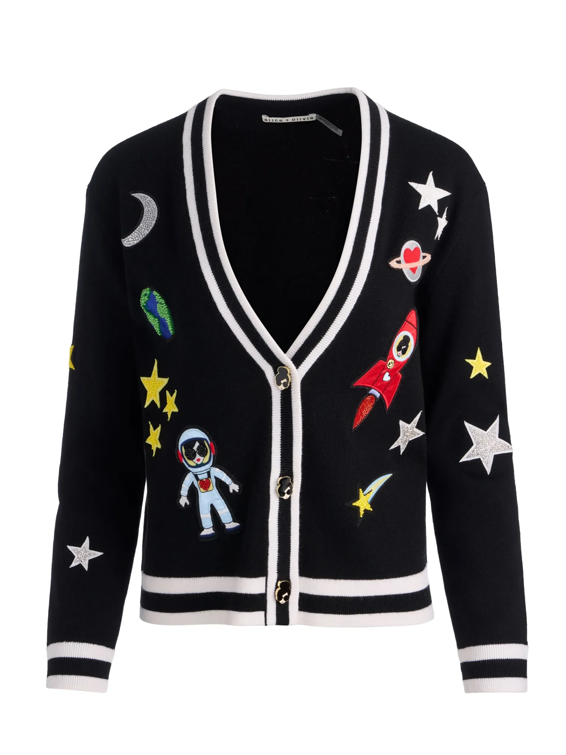 Alice and Olivia BRADLEY SPACE STACEFACE CARDIGAN