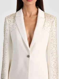Alice and Olivia BREANN EMBELLISHED FITTED BLAZER