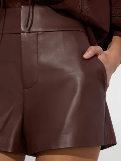 Alice and Olivia CADY LEATHER SHORT
