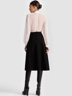 Alice and Olivia CALICA SUEDE MIDI SKIRT