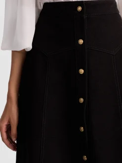 Alice and Olivia CALICA SUEDE MIDI SKIRT