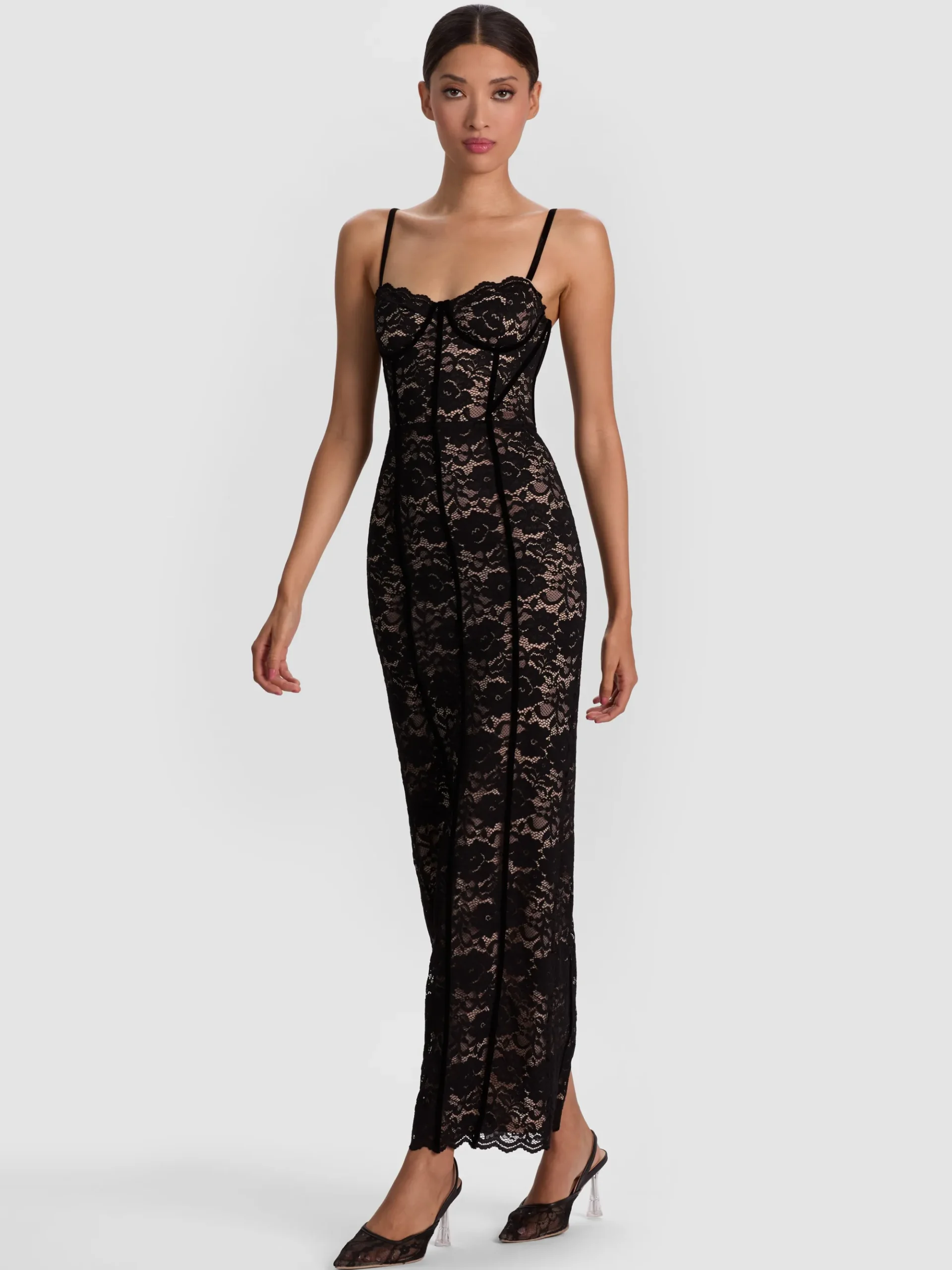 Alice and Olivia CARISSA LACE MAXI DRESS