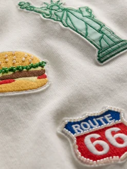 Alice and Olivia CAROLANN AMERICANA SHRUNKEN PULLOVER