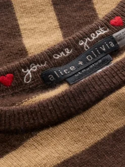 Alice and Olivia CAROLANN CASHMERE SHRUNKEN PULLOVER