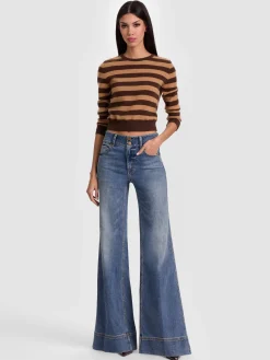 Alice and Olivia CAROLANN CASHMERE SHRUNKEN PULLOVER