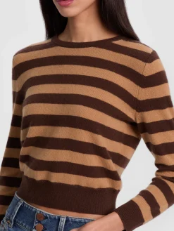 Alice and Olivia CAROLANN CASHMERE SHRUNKEN PULLOVER