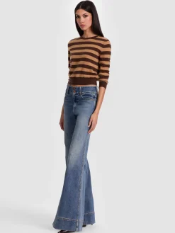 Alice and Olivia CAROLANN CASHMERE SHRUNKEN PULLOVER