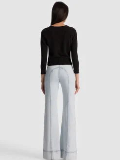 Alice and Olivia CAROLANN CASHMERE SHRUNKEN PULLOVER