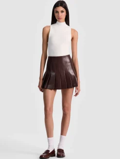 Alice and Olivia CARTER VEGAN MINI SKIRT