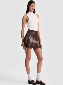 Alice and Olivia CARTER VEGAN MINI SKIRT