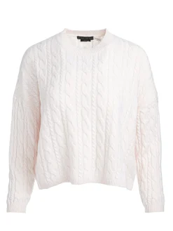 Alice and Olivia CECILIE CASHMERE CABLEKNIT PULLOVER