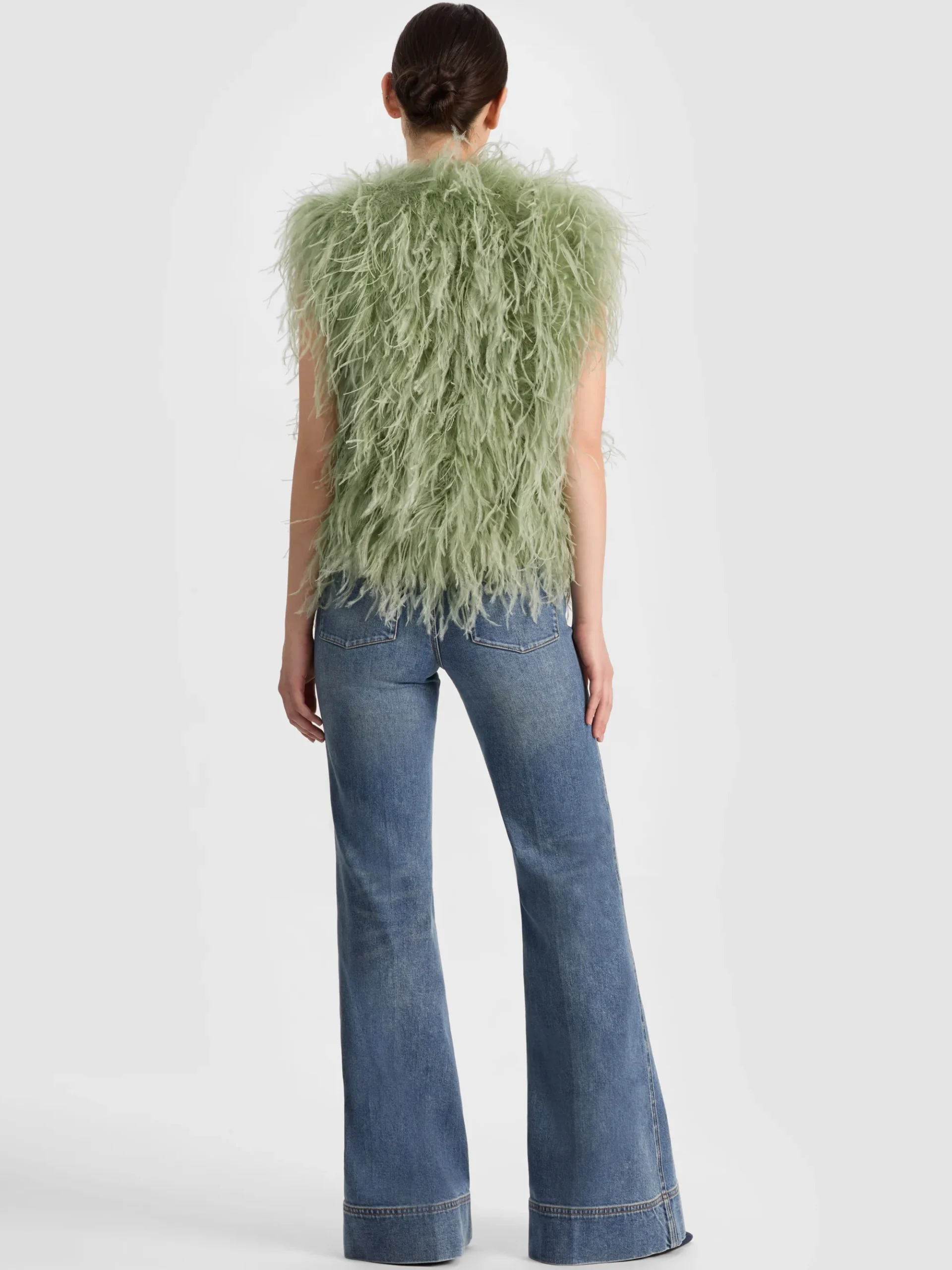Alice and Olivia CHANDA FEATHERED VEST